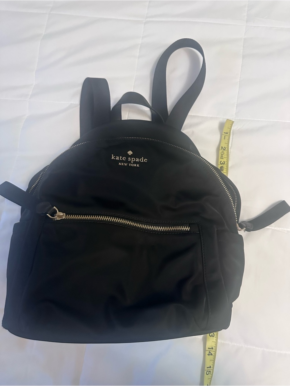kate spade Black Nylon Mini Backpack with Gold Hardware